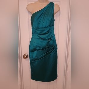 David's Bridal One Shoulder Cocktail Dress - Size 2